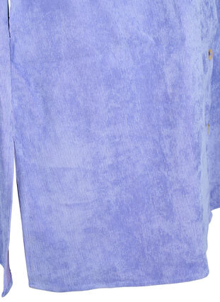 Corduroy jurk met driekwartmouwen en knopen, Lavender Violet, Packshot image number 3