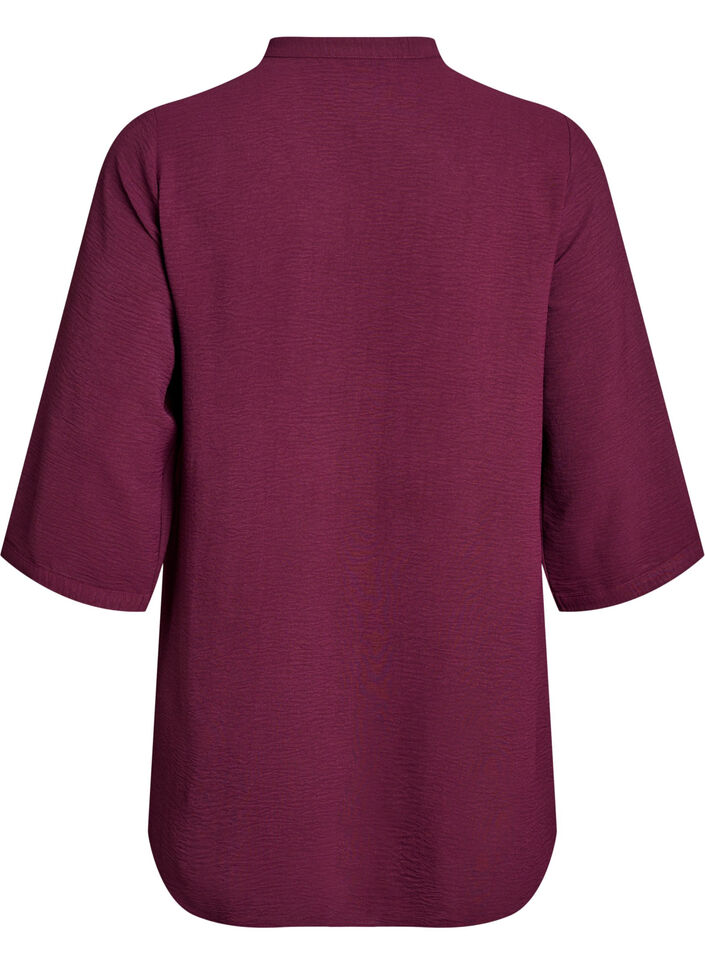 Tuniek met 3/4 mouwen, Donker Bordeaux, Packshot image number 1