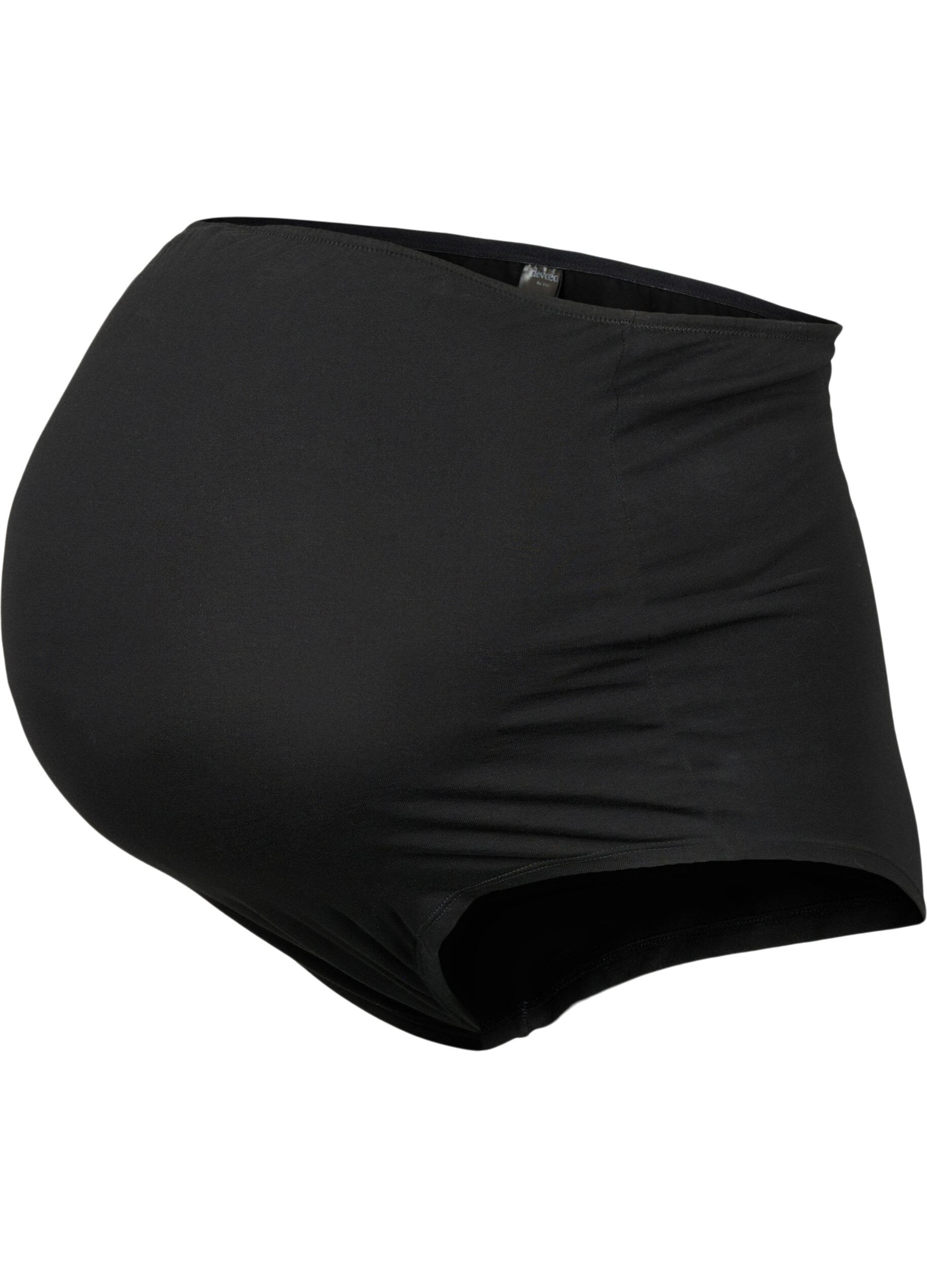 Zizzi 3-pack zwangerschapsondergoed van katoen, Zwart, Packshot image number 2