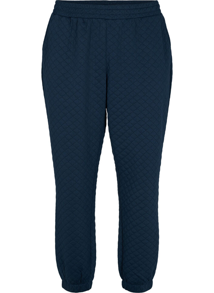 Gewatteerde joggingbroek met zakken, Navy Blazer, Packshot image number 0