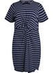 Katoenen jurk met twistdetail, Blauw, Packshot image number 0