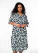FLASH - Jurk met print en strikceintuur, Groen, Model image number 0