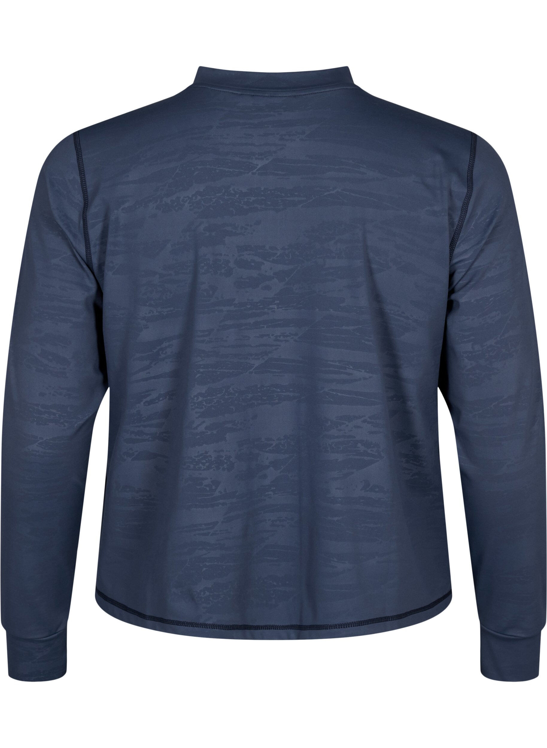 Zizzi Trainingsblouse met rits, Mood Indigo, Packshot image number 1
