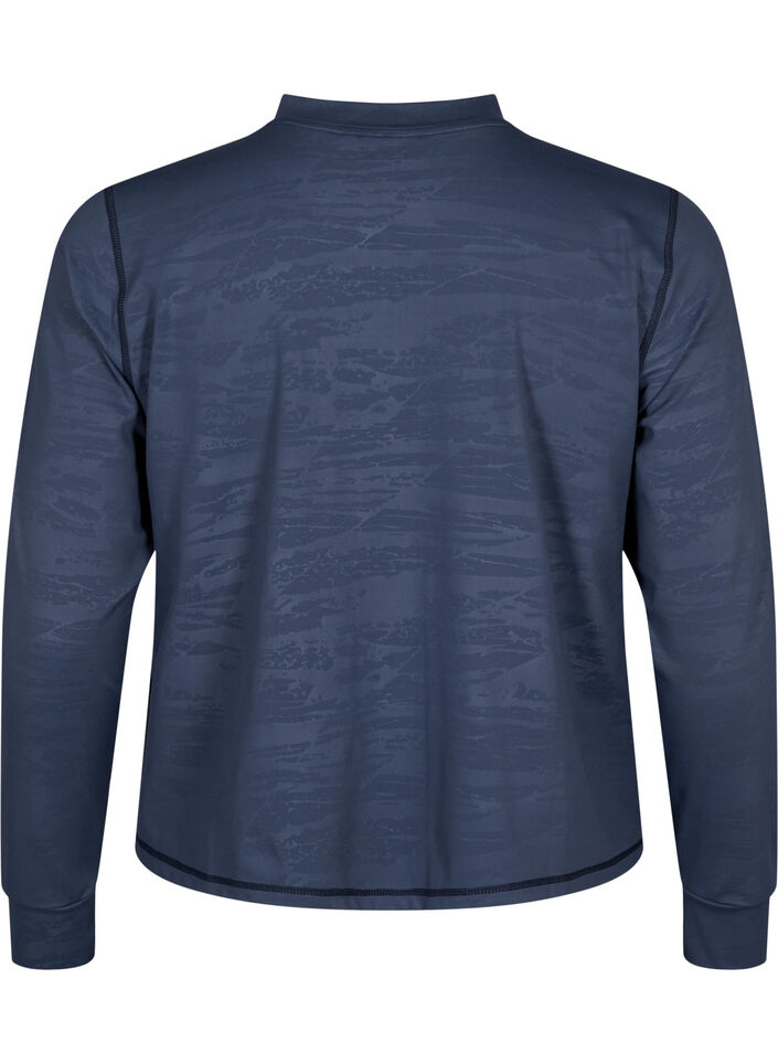 Trainingsblouse met rits, Mood Indigo, Packshot image number 1