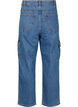 Cargo jeans met hoge taille, Blue Denim, Packshot image number 1