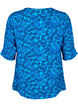 Viscose blouse met knopen, Blue Small Flower, Packshot image number 1