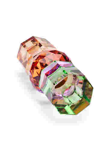 Kaarsenhouder van kristalglas, Mint/Light Brown, Packshot image number 2