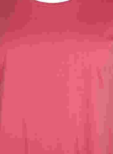 T-shirt met korte mouwen van katoenmix, Rasperry Pink, Packshot image number 2