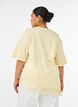 T-shirt met asymmetrische kanten zoom, Geel, Model image number 2