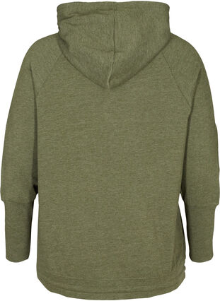Sweatshirt met verstelbare onderkant, Rifle Green Mel., Packshot image number 1