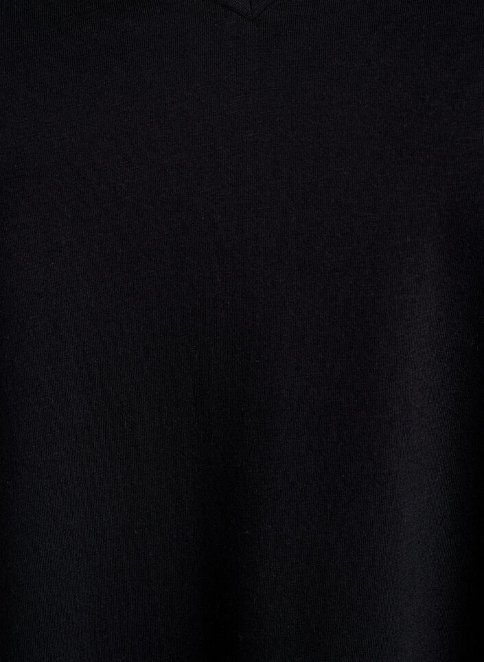 FLASH - 2-pack T-shirts met V-hals, Black/Black, Packshot image number 2