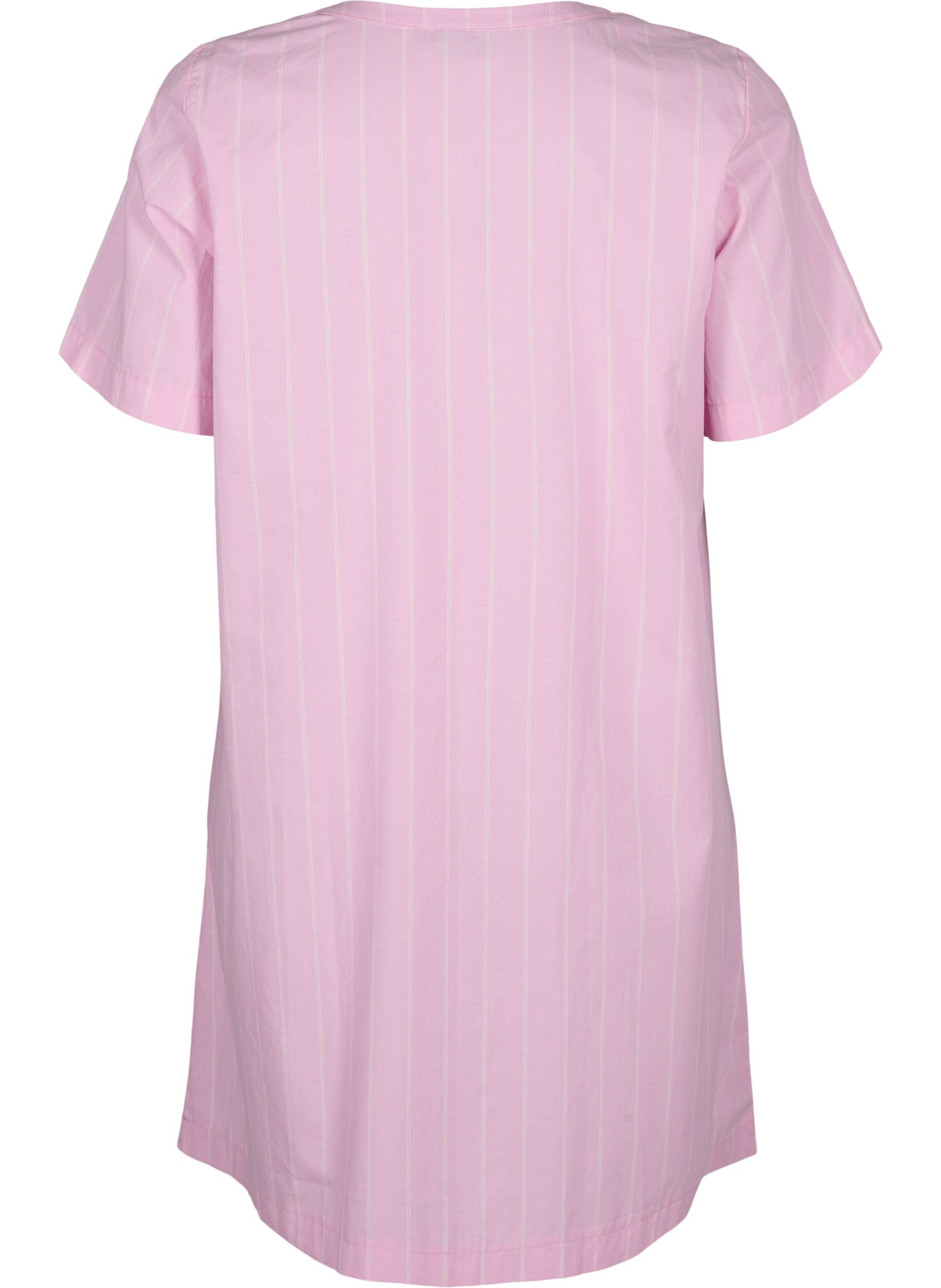 Zizzi Gestreepte jurk van biologisch katoen, Lilac Sachet, Packshot image number 1