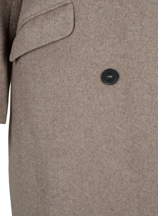 Wollen jas met knopen en zakken, Moon Rock Mel., Packshot image number 3