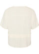 Blouse met textuur en een strik in de taille, Vanille, Packshot image number 1