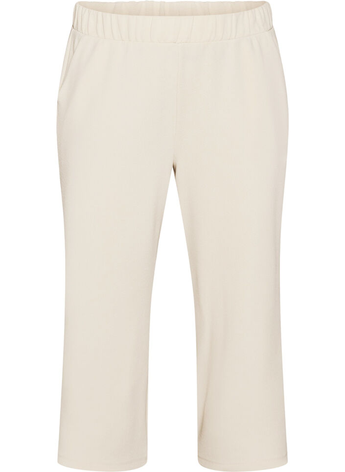 Losse broek met 7/8 lengte, Beige, Packshot image number 0