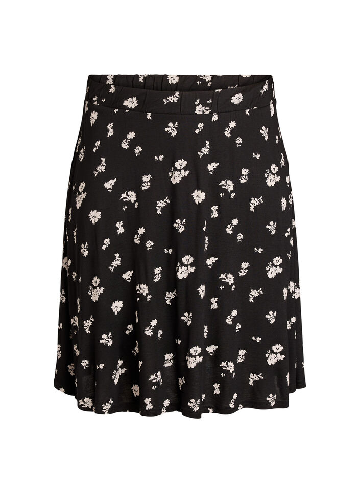 2-pack skaterrokken in viscose, Zwart, Packshot image number 2