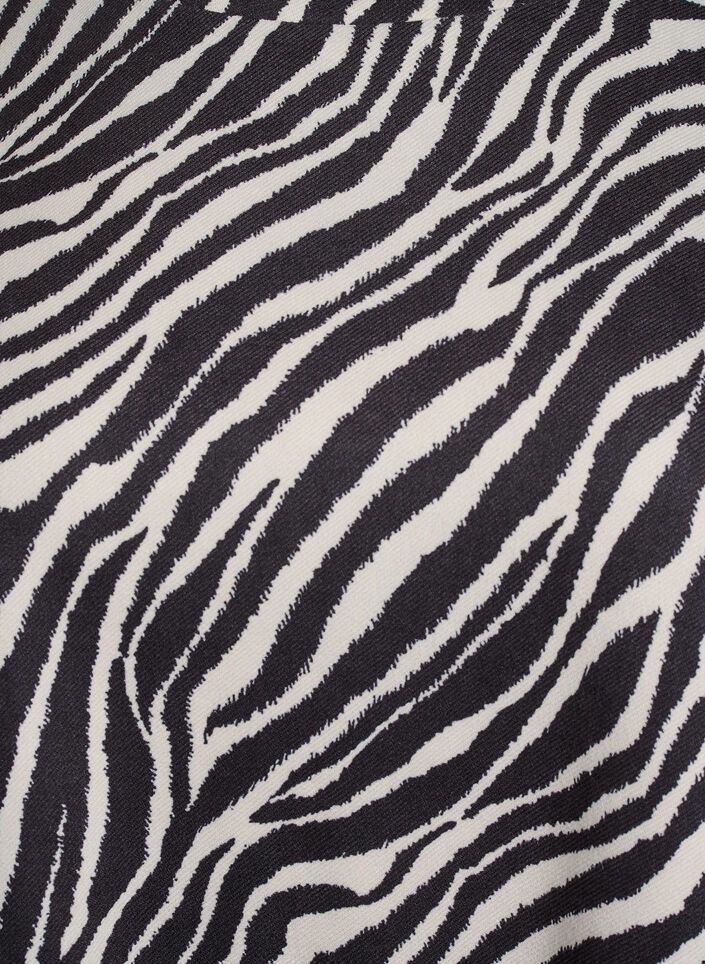 Korte A-lijn jurk met 7/8 mouwen, Zwart, Packshot image number 2