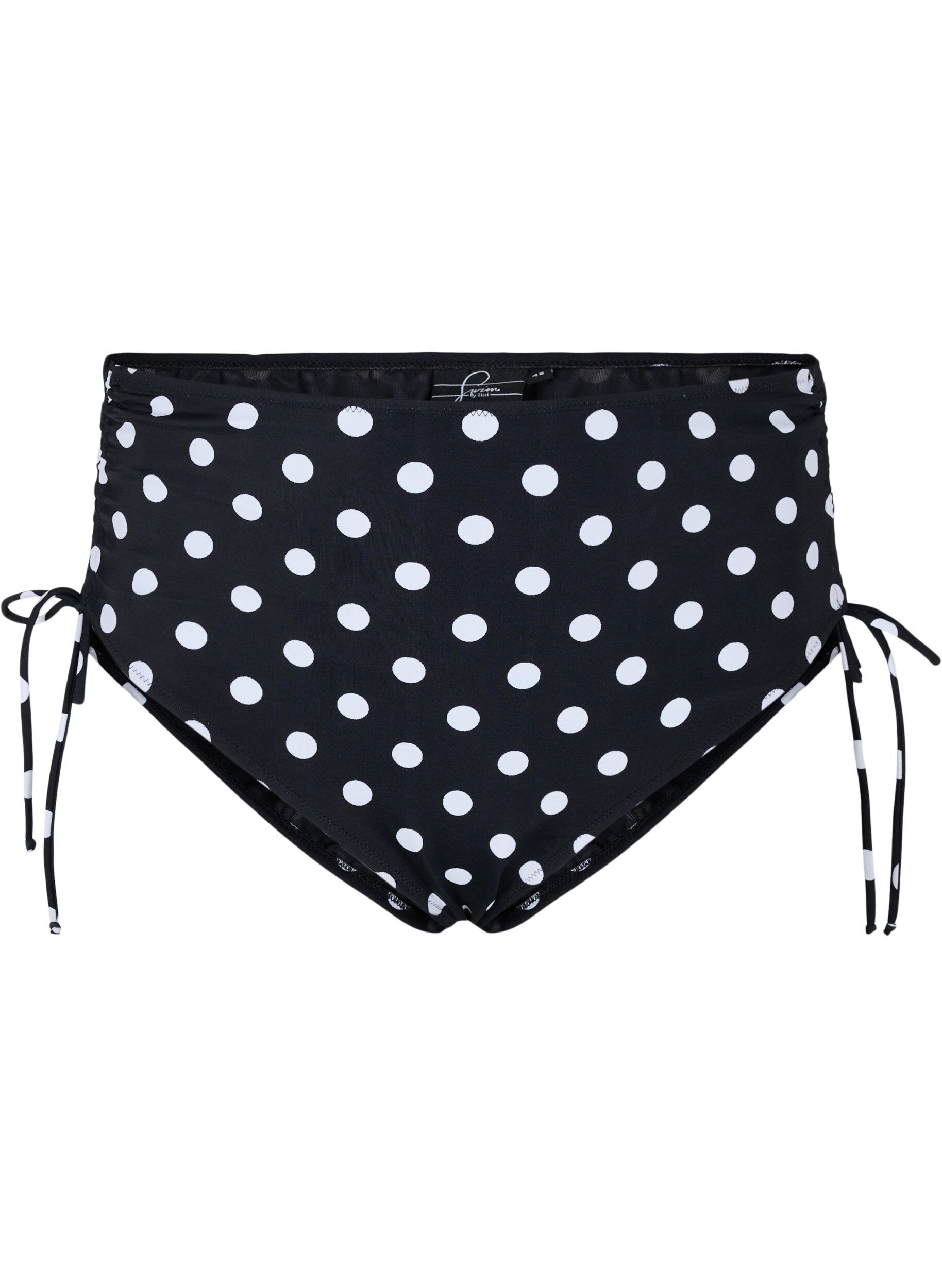 Zizzi Druk bikini bodems met een hoge taille, Dotted Print, Packshot image number 0