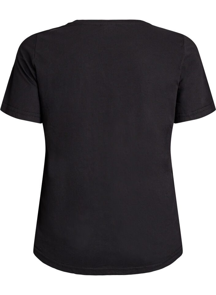 T-shirt met print, Zwart, Packshot image number 1