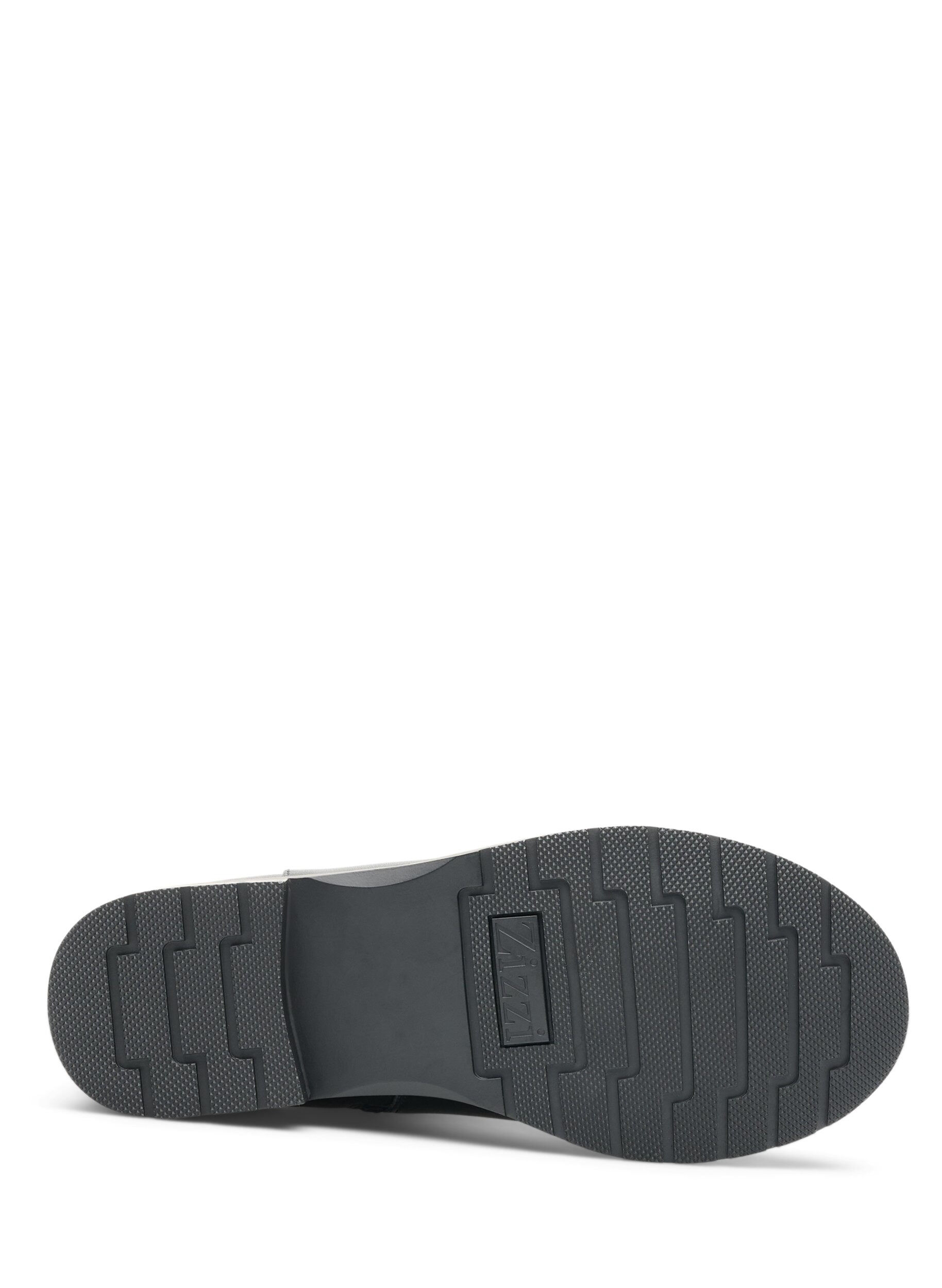 ZizziLeren Chelsea boot met elastisch paneel, Zwart, Packshot image number 3