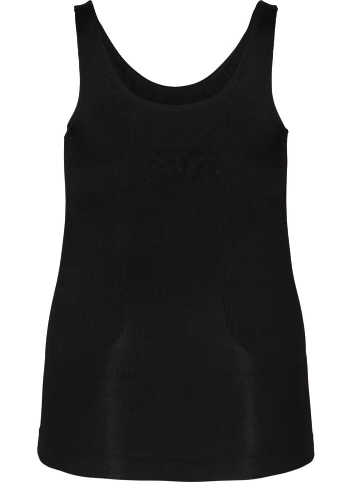 Shapewear top met brede bandjes, Zwart, Packshot