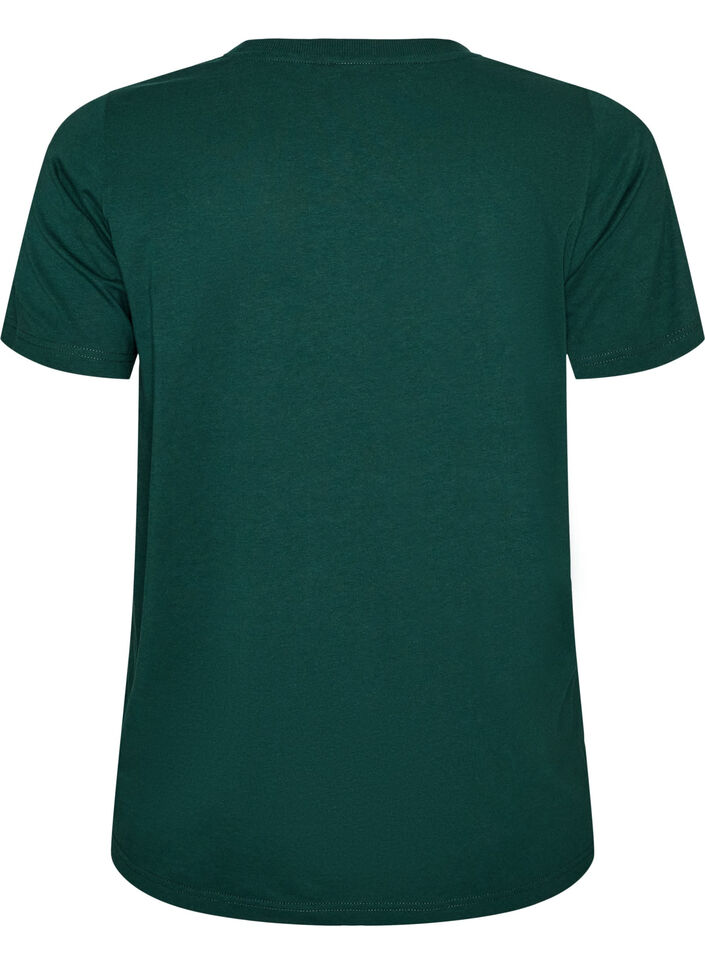 Kerst T-shirt van biologisch katoen, Groen, Packshot image number 1