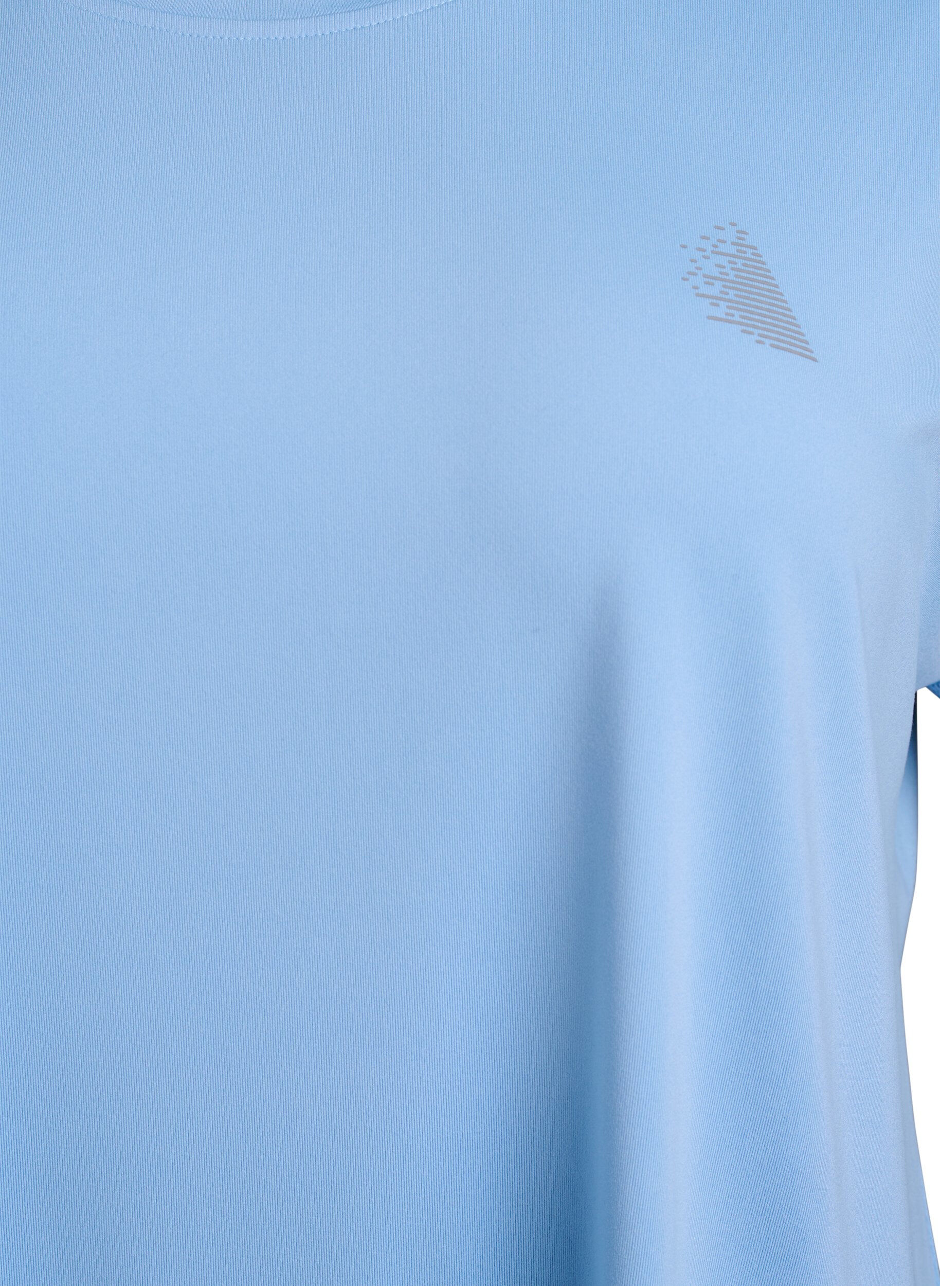 Zizzi Effen gekleurd T-shirt voor sporten, Blauw, Packshot image number 2