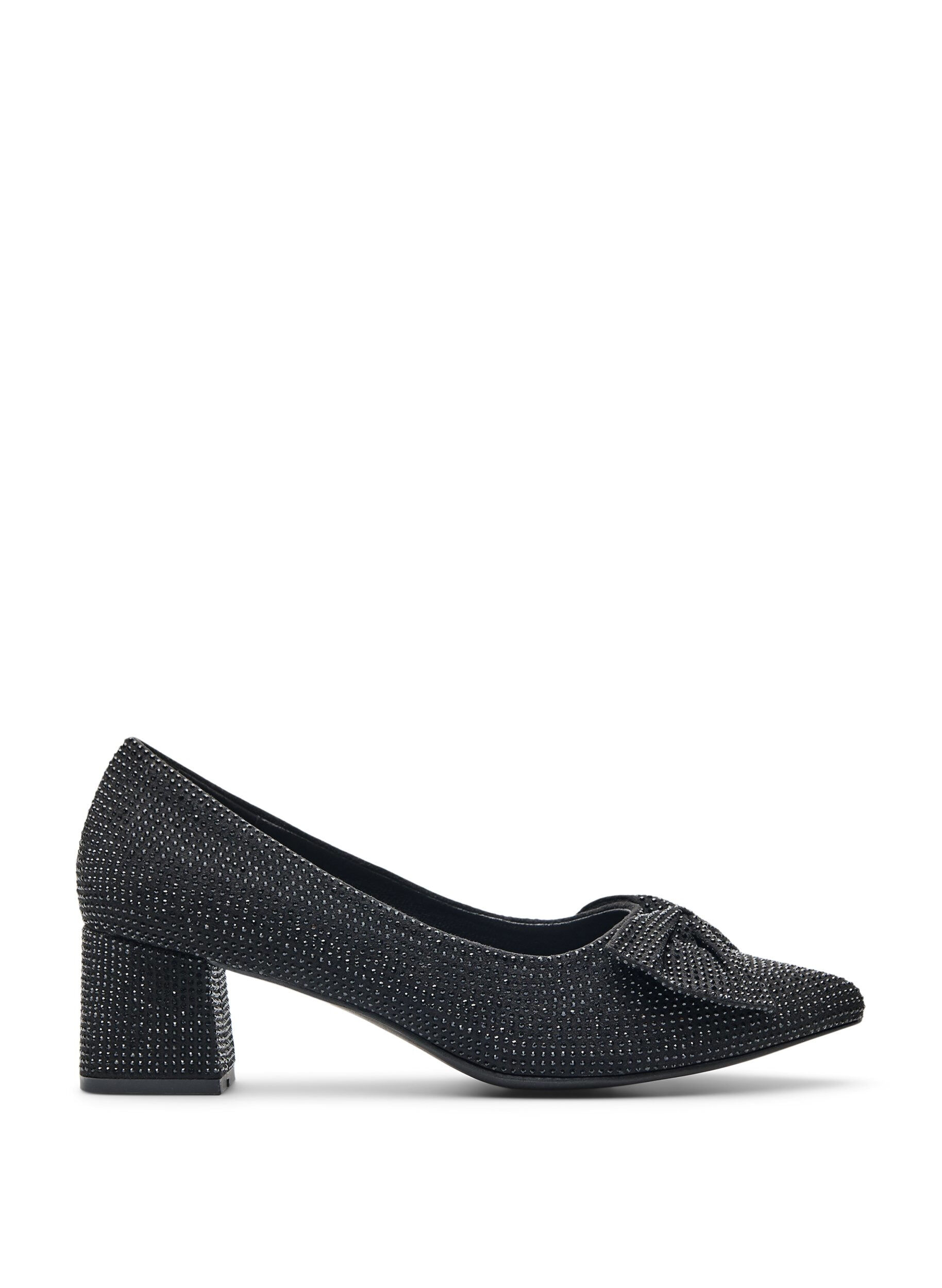 Extra Wide Fit - Pumps met strik en strass-steentjes