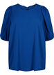 Blouse met korte mouwen en een strik op de rug, Estate Blue, Packshot image number 0