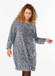 Paillettenjurk met strikdetails, Silver, Model image number 0