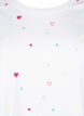 T-shirt van biologisch katoen met hartjes, White Heart Emb., Packshot image number 2