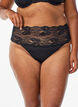 2-pack string met brede kanten rand, Zwart, Model image number 2
