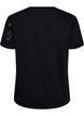Katoenen T-shirt met kanten applicaties, Zwart, Packshot image number 1
