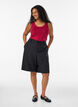 Effen basic top in katoen, Rood, Model image number 1