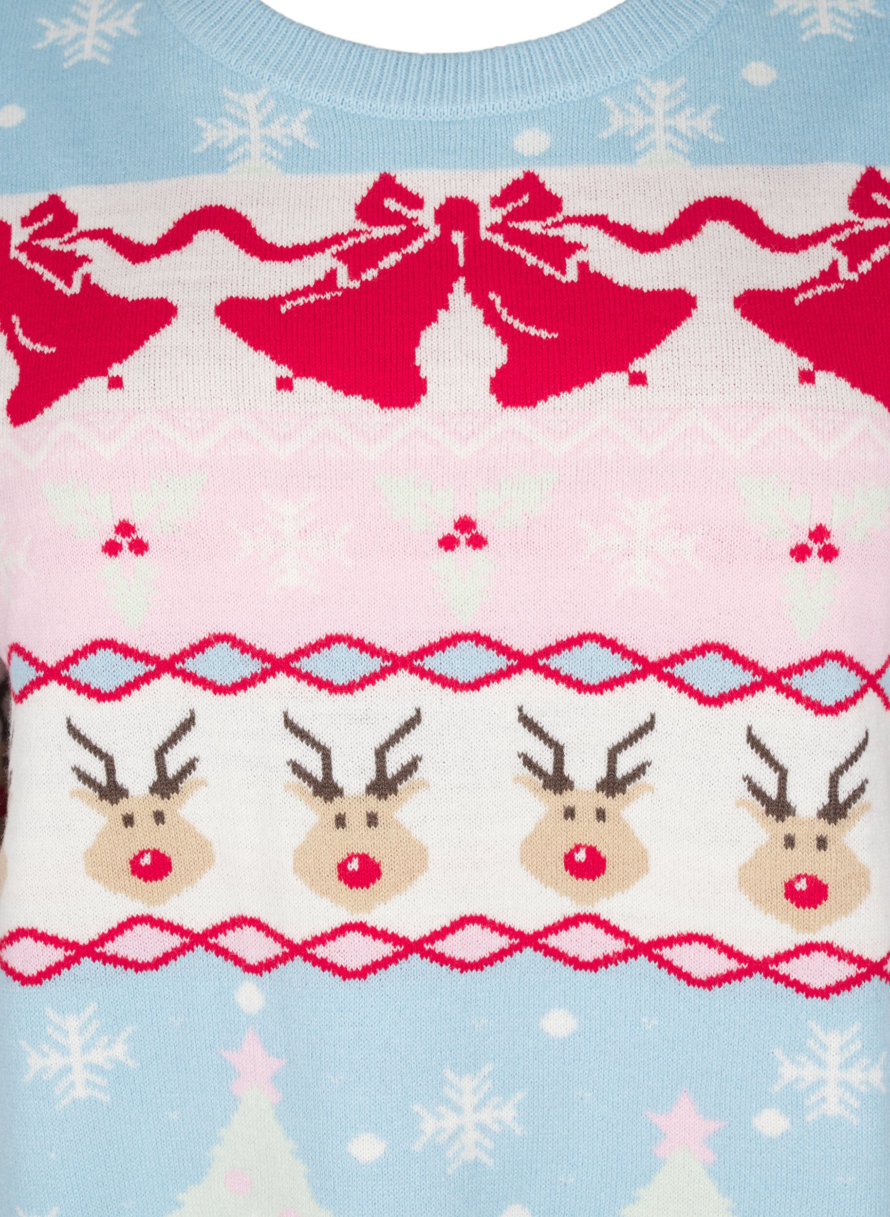 Zizzi Kersttrui, Cerulean Comb, Packshot image number 2