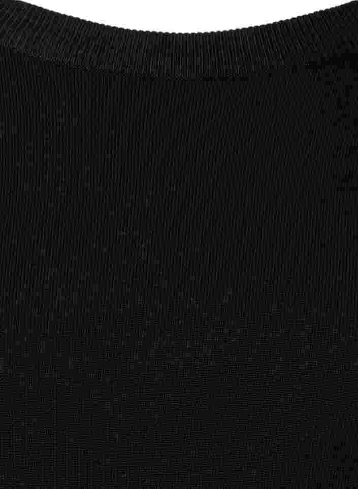 Gebreide trui van viscose met rugdetail, Black, Packshot image number 2
