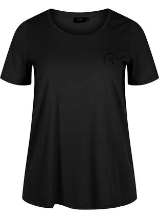 T-shirt met korte mouwen en een ronde hals, Black MB, Packshot image number 0