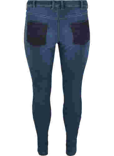 Super slim fit Amy jeans met hoge taille, Dark blue, Packshot image number 1