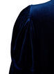 Velour jurk met ruches en driekwart mouwen, Navy Blazer, Packshot image number 3