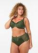 Voorgevormde beugel-bh met kant, Groen, Model image number 1