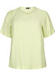 Blouse met halflange mouwen in viscose, Lily Green, Packshot image number 0