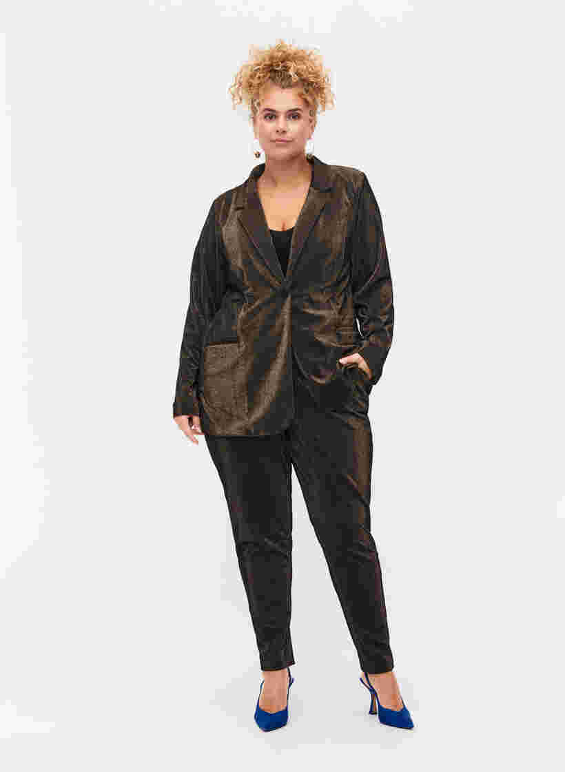 Maddison broek met glitter, Black w. Lurex, Model