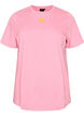 Biologisch katoenen T-shirt met tekstmotief, Roze, Packshot image number 0