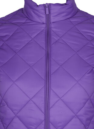 Gewatteerd lichtgewicht jack met rits en zakken, Ultra Violet, Packshot image number 2