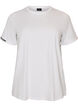 Katoenen T-shirt met geborduurde tekst, Wit, Packshot image number 0