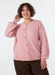Cardigan in zacht breisel met goudkleurige knopen, Rood, Model image number 0