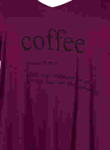 Katoenen nachthemd met print, D. Purple w. Coffee, Packshot image number 2