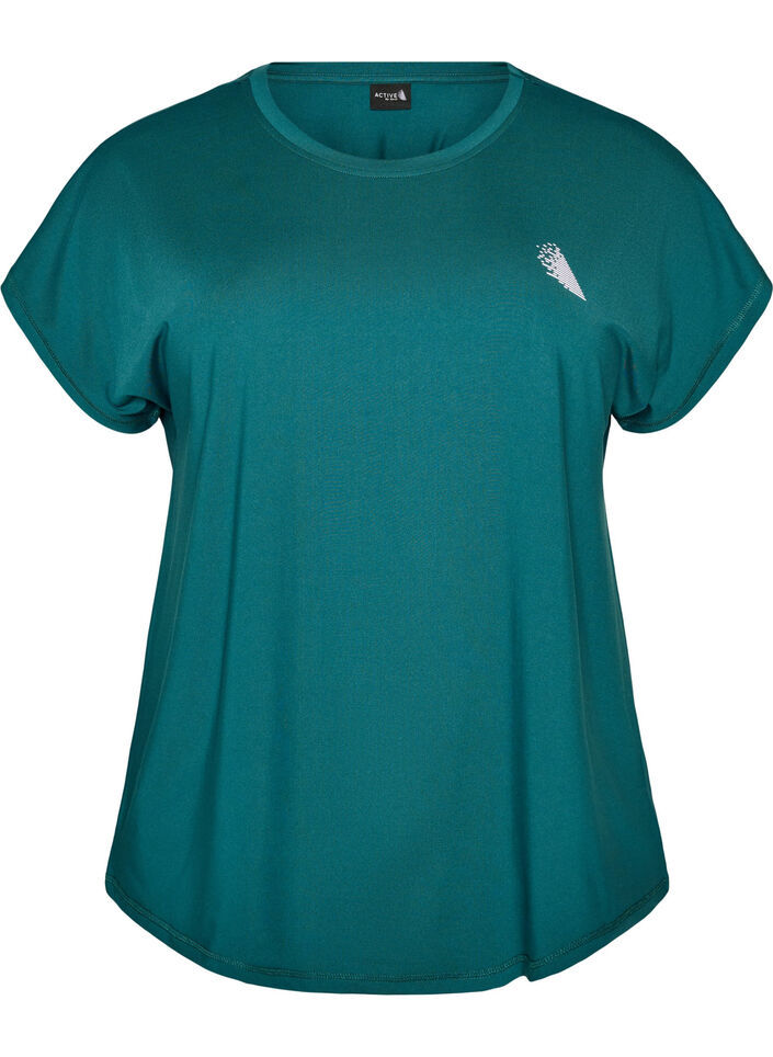 Effen gekleurd trainingsshirt, Groen, Packshot image number 0