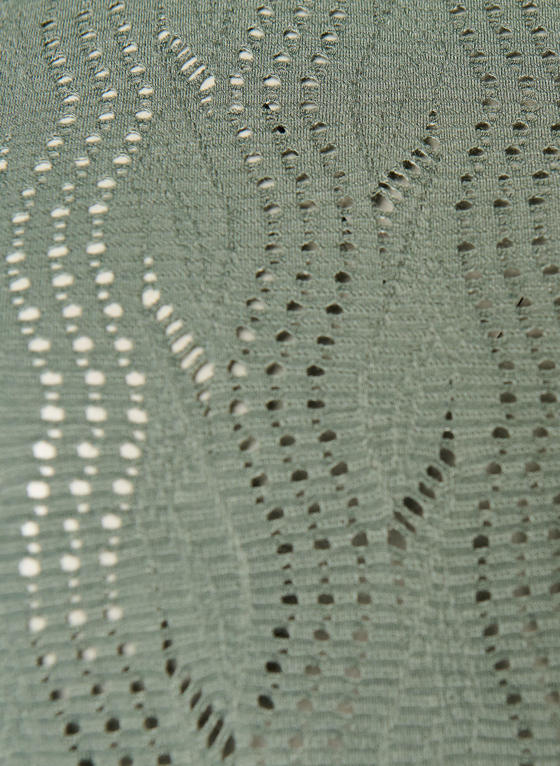 Zizzi Jersey T-shirt met oogjespatroon, Groen, Packshot image number 2