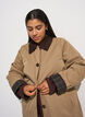 Halflange jas met corduroy kraag, Beige, Model image number 3
